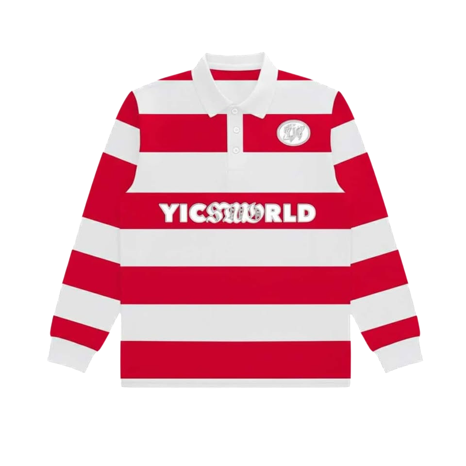 YICSWORLD Striped Rugby – Red/White